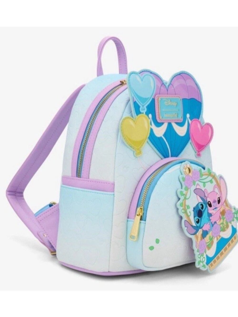 Loungefly Disney Lilo & Stitch Angel & Stitch Hot Air Balloon Mini Backpack NWT - Picture 2 of 5